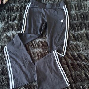 2/$20 Adidas Women's Gray Track Pants with White Stripes